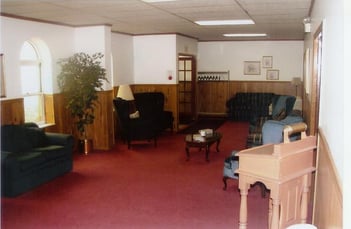 Interior shot of James Funeral Home