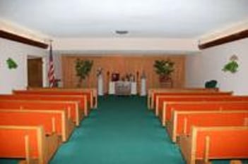 Interior shot of Lewis W Mohn Funeral Home