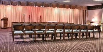 Interior shot of Church & Chapel Funeral Service