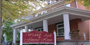 Exterior shot of Weddell-Ajak Funeral Home