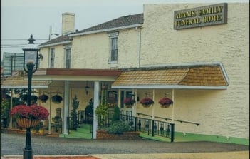 Exterior shot of Adams Family Funeral Home