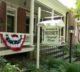 Exterior shot of Richard H Heisey Funeral Home