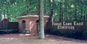 Exterior shot of Forest Lawn East Cemetery