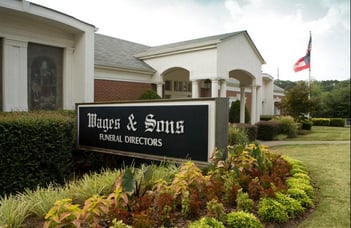 Exterior shot of Wages and Sons Funeral Home & Crematory
