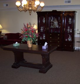 Interior shot of Benson Funeral Home