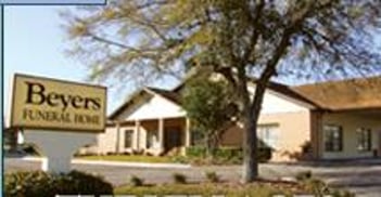 Exterior shot of Beyers Funeral Home