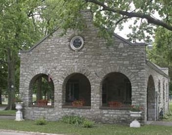 Exterior shot of Maple Lawn Cemetery