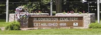 Exterior shot of Bloomington Cemetery