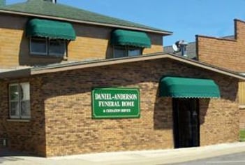 Exterior shot of Daniel-Anderson Funeral Home