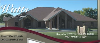 Exterior shot of Flanagan-Watts Funeral Home