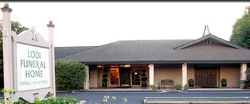 Exterior shot of Lodi Funeral Home