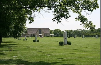 Exterior shot of Gate of Heaven Cemetery