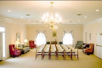 Interior shot of Charles C Young Funeral Home