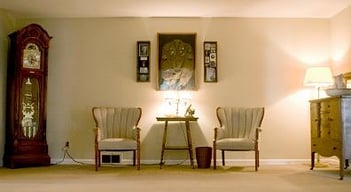 Interior shot of Charles C Young Funeral Home