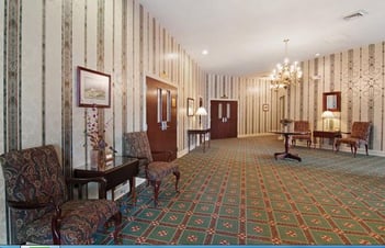 Interior shot of Clore English Funeral Home
