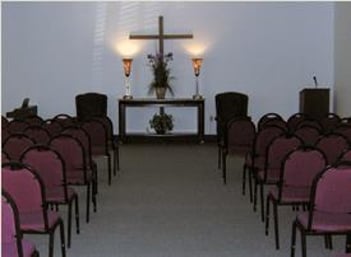 Interior shot of Bass Smith Granite Funeral Service