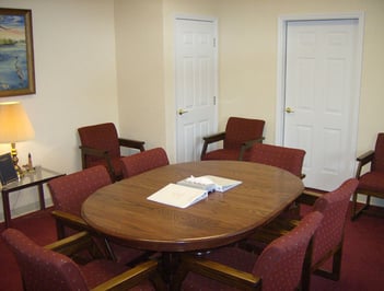 Interior shot of Crisp Funeral Home