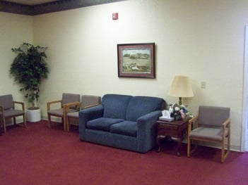 Interior shot of Crisp Funeral Home