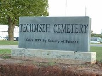 Exterior shot of Tecumseh Cemetery