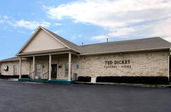 Exterior shot of Ted Dickey Funeral Home