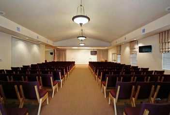 Interior shot of Weaver Mortuary