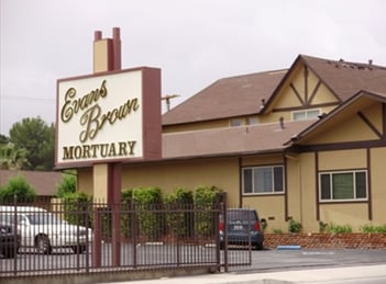 Exterior shot of Evans-Brown Mortuaries