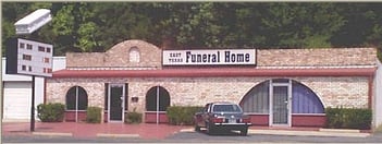 Exterior shot of East Texas Funeral Home