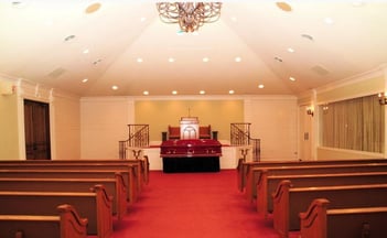 Interior shot of Hawkins Funeral Home