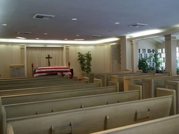 Interior shot of Welch Ryce Haider Funeral Chapels