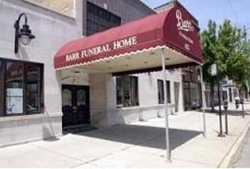 Exterior shot of Barr Funeral Home