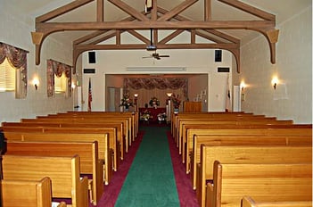 Interior shot of Lambert Funeral Home