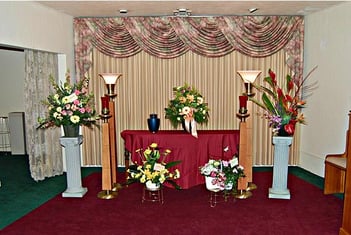 Interior shot of Lambert Funeral Home