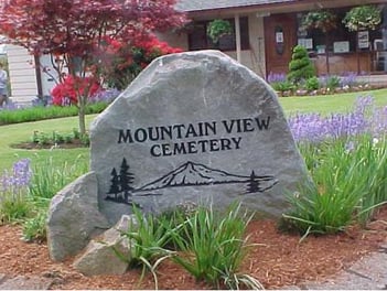 Exterior shot of Mountain View Cemetery