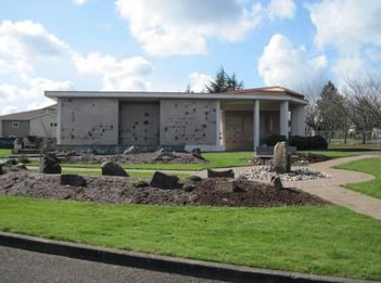 Exterior shot of Mountain View Cemetery