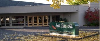 Exterior shot of Smith-Lund-Mills Funeral Chapell