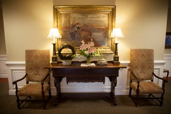 Interior shot of Woodfin Funeral Chapel