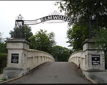 Exterior shot of Elmwood Cemetery