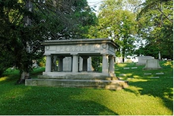 Exterior shot of Highland Cemetery