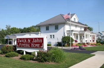 Exterior shot of Zwick & Jahn Funeral Homes