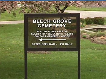 Exterior shot of Beech Grove Cemetery