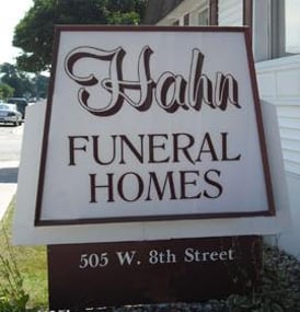 Exterior shot of Hahn's Funeral Home