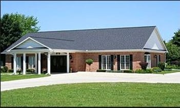 Exterior shot of Dutcher Funeral Home