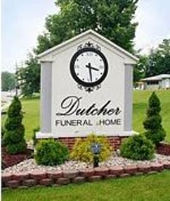 Exterior shot of Dutcher Funeral Home